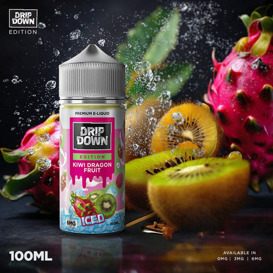 Drip Down Kiwi Dragon Fruit Ice 100 ml At Best Price In Pakistan - VapeMall