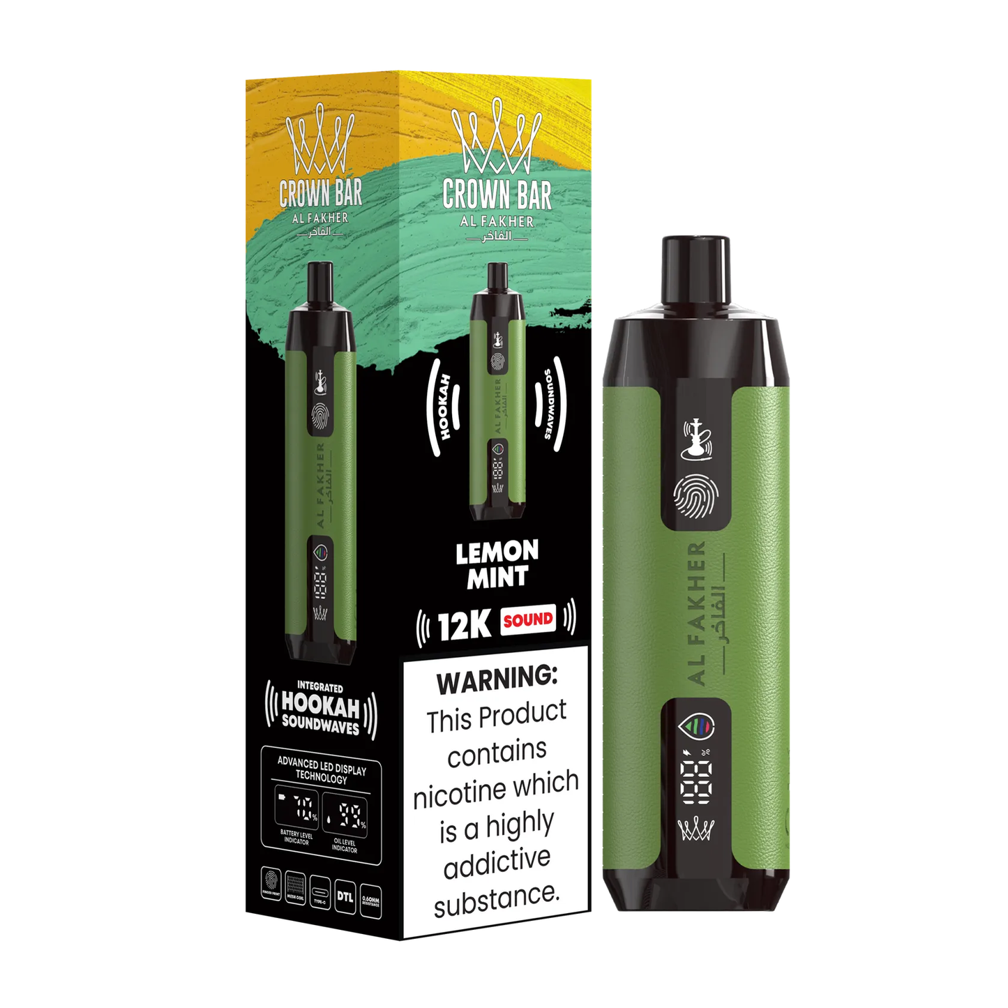 Al Fakher Crown Bar 12000 Puffs Disposable