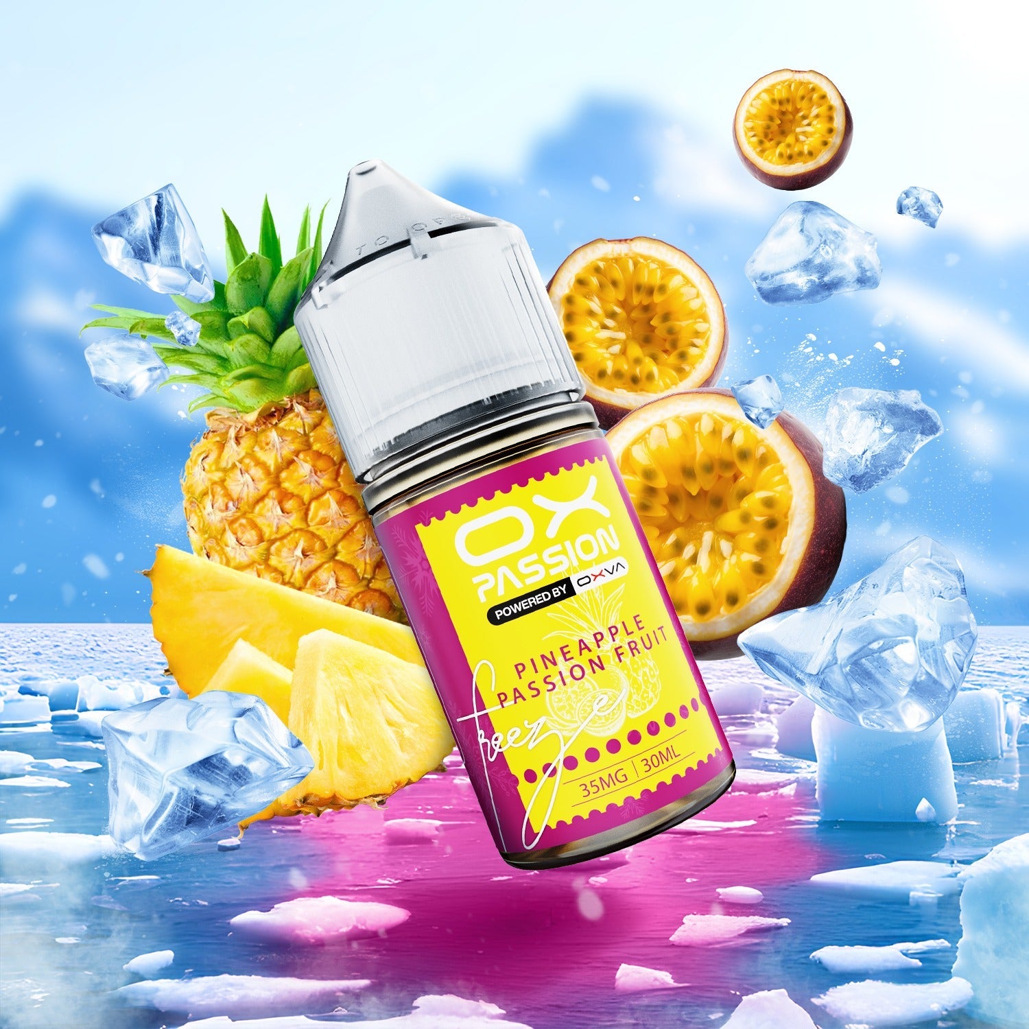 OX Passion Freeze Pineapple Passion Fruit 30ml By Oxva. VapeMall OX Passion Freeze Pineapple Passion Fruit 30ml By Oxva. VapeMall