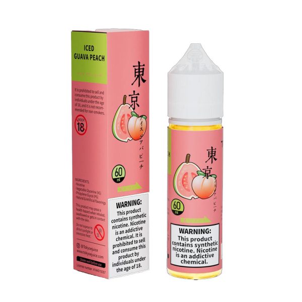 Tokyo Guava Peach Ice 60ml Refreshing Fruity Menthol Vape VapeMall Tokyo Guava Peach Ice 60ml Refreshing Fruity Menthol Vape VapeMall