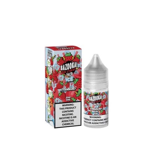 Bazooka Strawberry Ice Sour Straws Salt 30ml E-juice At Best Price In Pakistan - VapeMall