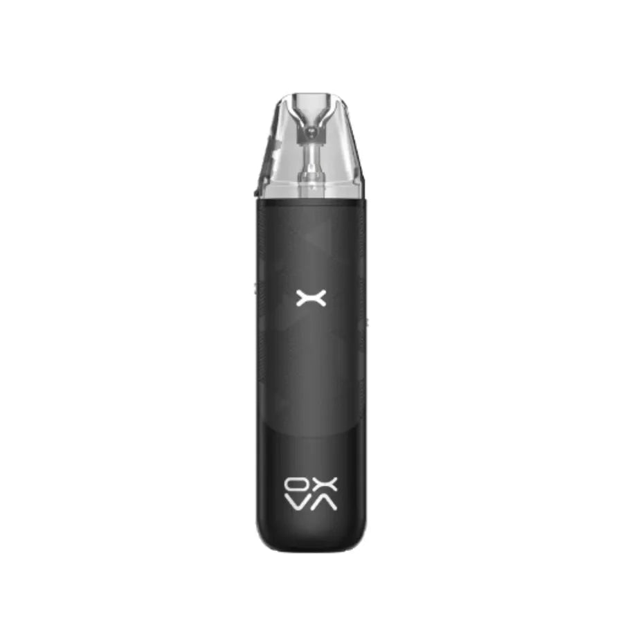 OXVA NeXLIM Go Pod Device in silky black finish, blending elegance with stealthy design.