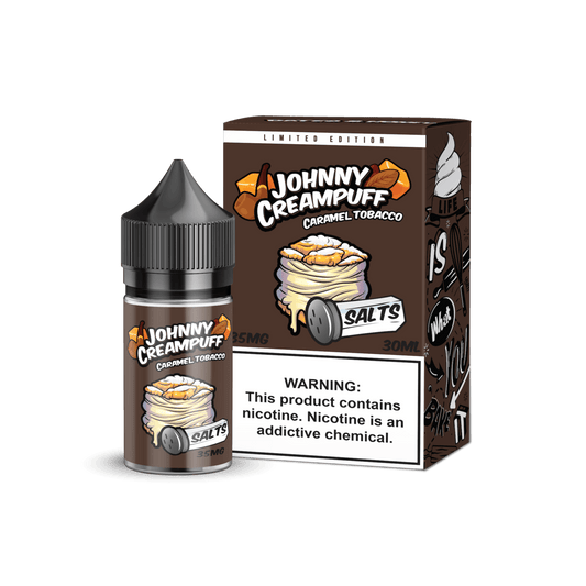 Buy Johnny Cream Puff Caramel Tobacco Salt 30ml best price in Pakistan - VapeMall