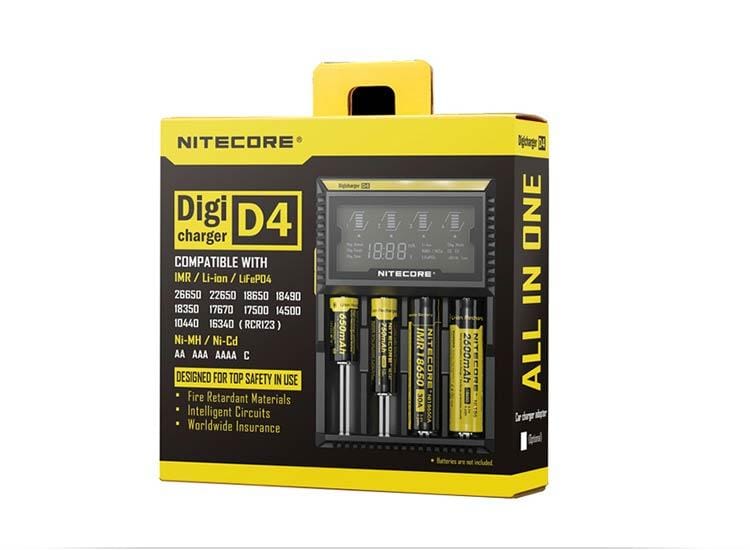 Nitecore Intellicharger D4 LCD 4-Slot Charger