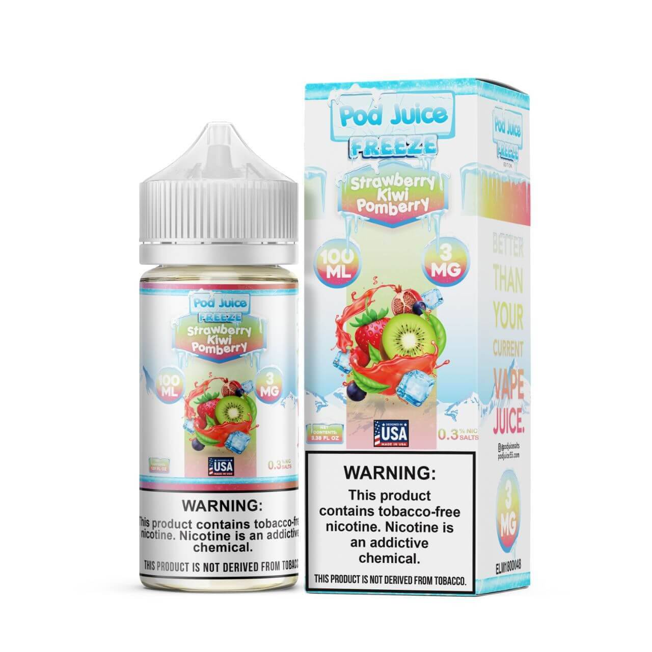 Buy Freeze Strawberry kiwi Pomberry Pod Juice 100 ml At Best Price In Pakistan - VapeMall