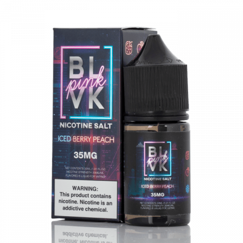 Buy Iced Berry Peach Salt - BLVK Unicorn Pink - 30mL - VapeMall