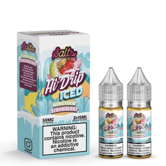 Iced Honeydew Strawberry NIC Salt by Hi Drip Ejuice and Eliquid