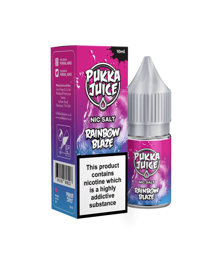 Rainbow Blaze NIC Salts by Pukka Juice