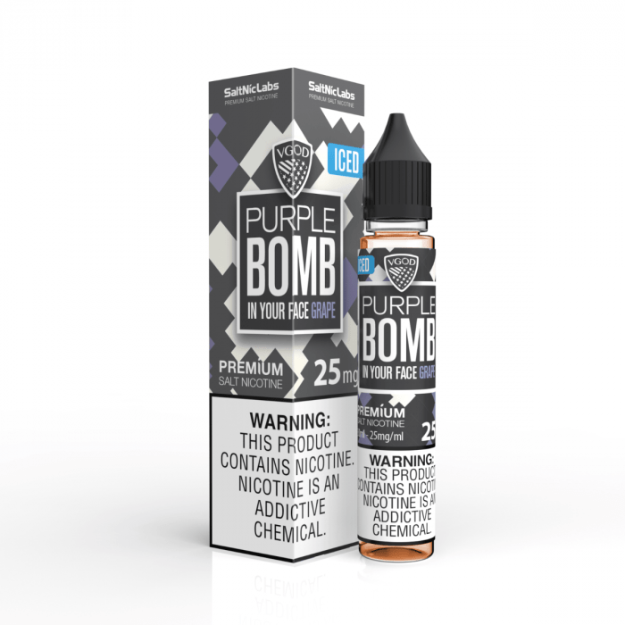 VGOD Iced Purple Bomb Salt Nic 30ml Ejuice - VapeMall