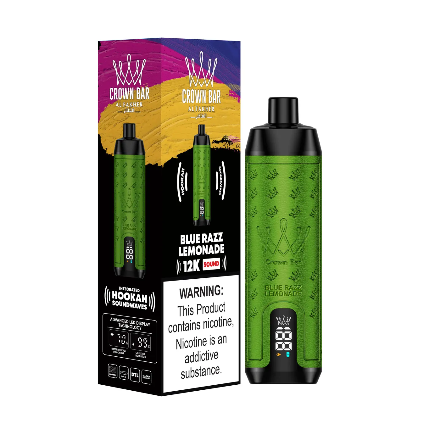 Al Fakher Crown Bar 12000 Puffs Disposable