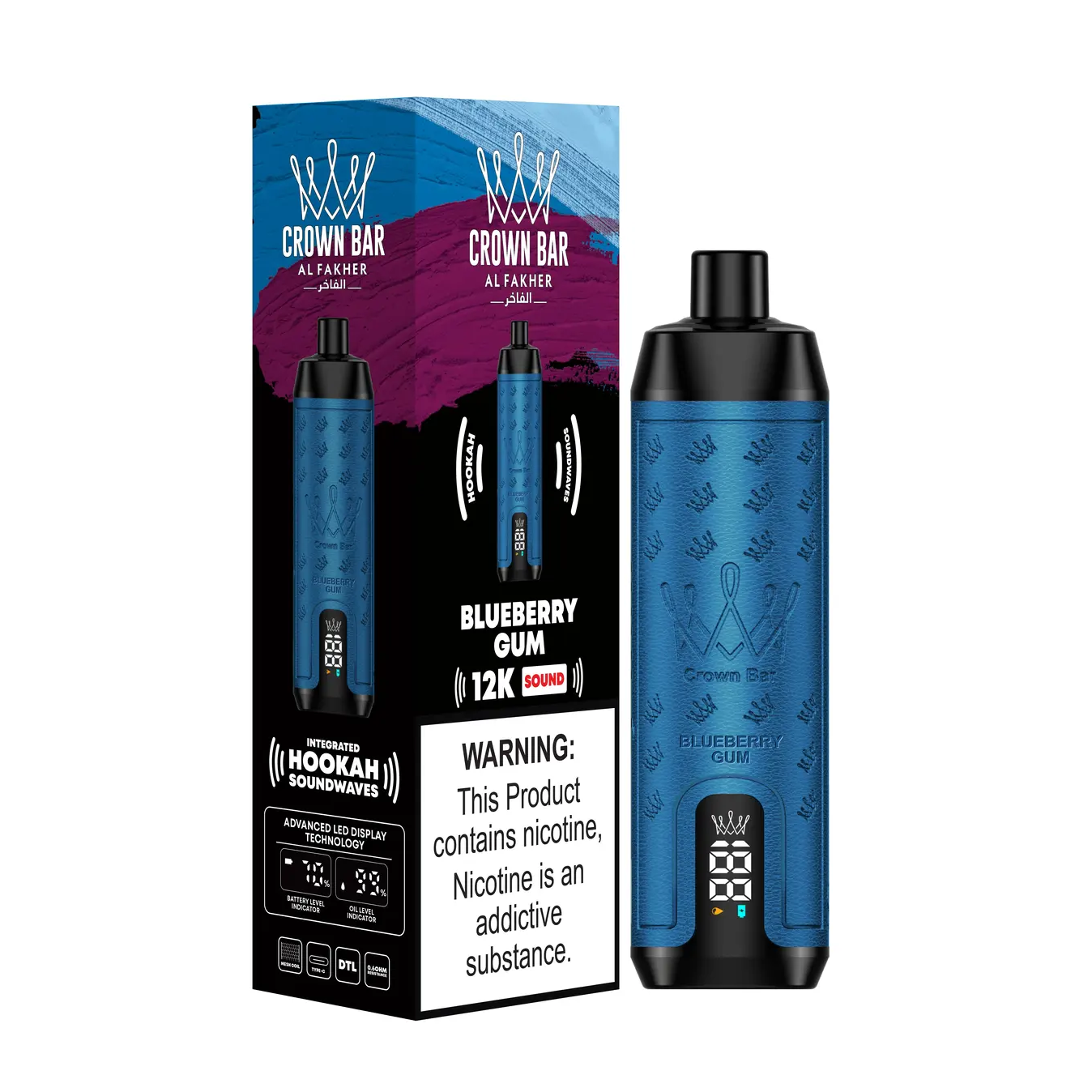 Al Fakher Crown Bar 12000 Puffs Disposable