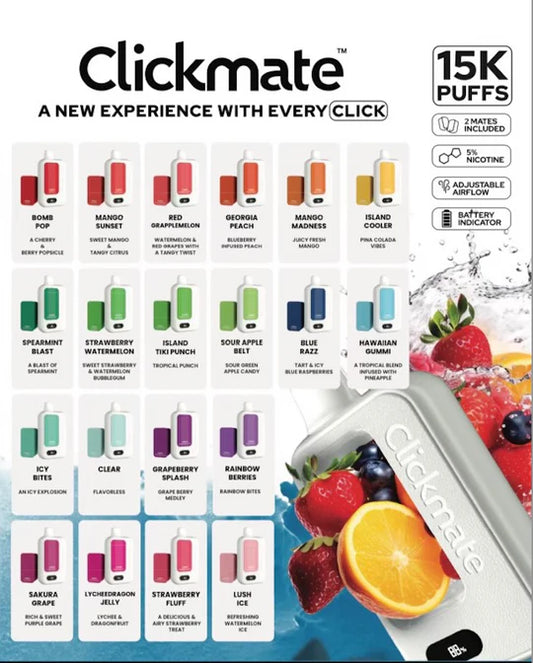 Clickmate 15k Puff Disposable Pods by 7 Daze At Best Price In Pakistan