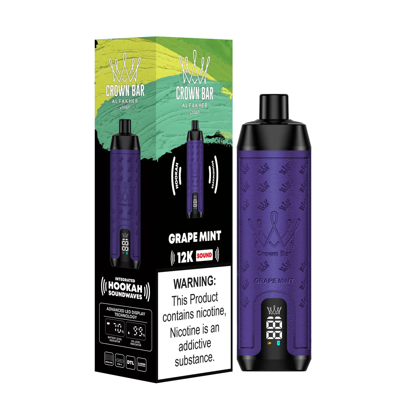 Al Fakher Crown Bar 12000 Puffs Disposable