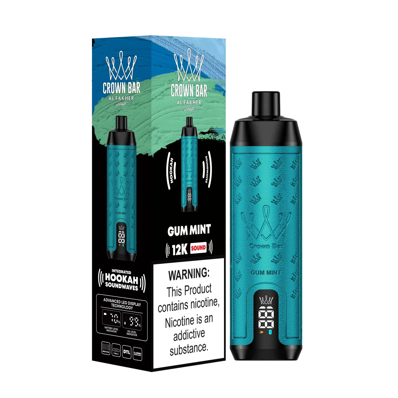 Al Fakher Crown Bar 12000 Puffs Disposable