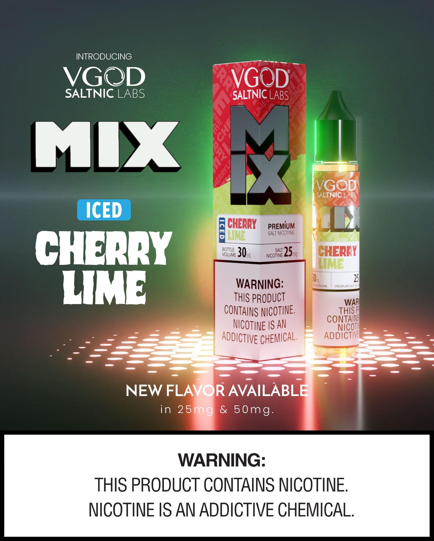 VGOD Mix Series Ice Cherry Lime Salt Nic 30ml Ejuice