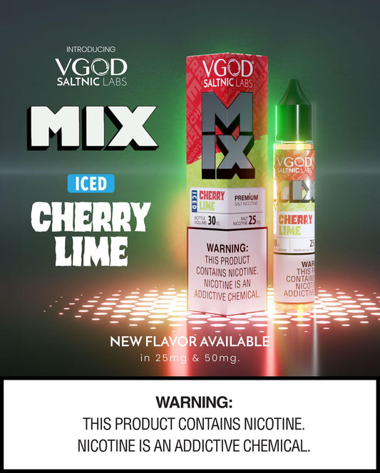 VGOD Mix Series Ice Cherry Lime Salt Nic 30ml Ejuice - VapeMall