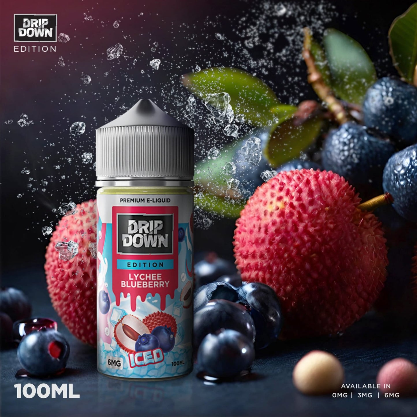 Drip Down Lychee Blueberry Ice 100 ml by Edition Series At Best Price In Pakistan - VapeMall