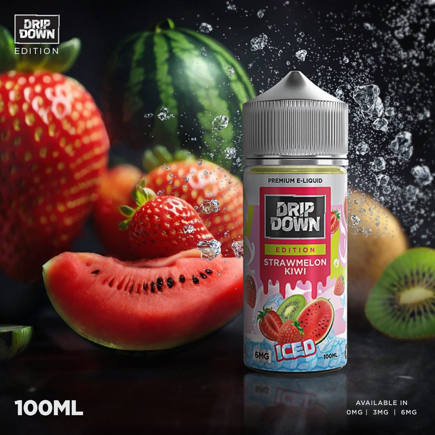 Drip Down Strawmelon Kiwi Ice 100 ml At Best Price In Pakistan - VapeMall