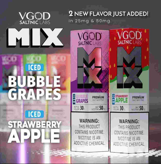 VGOD Mix Series Ice Strawberry Apple Salt Nic 30ml Ejuice - VapeMall