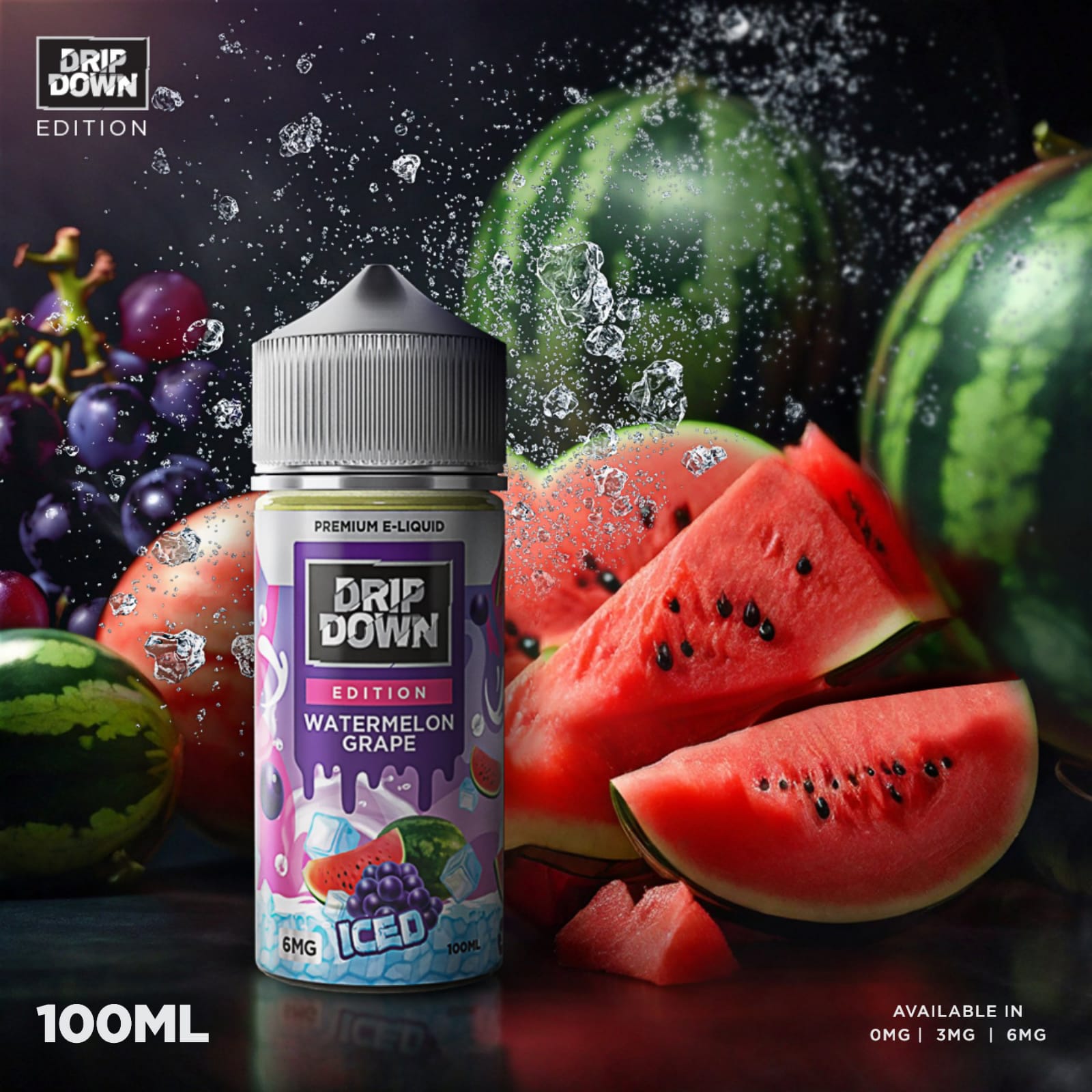 Drip Down Watermelon Grape Ice 100 ml by Edition Series At Best Price In Pakistan - VapeMall