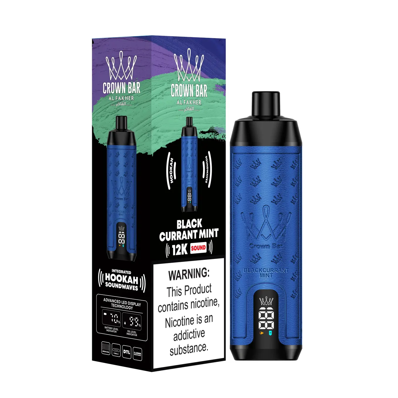 Al Fakher Crown Bar 12000 Puffs Disposable