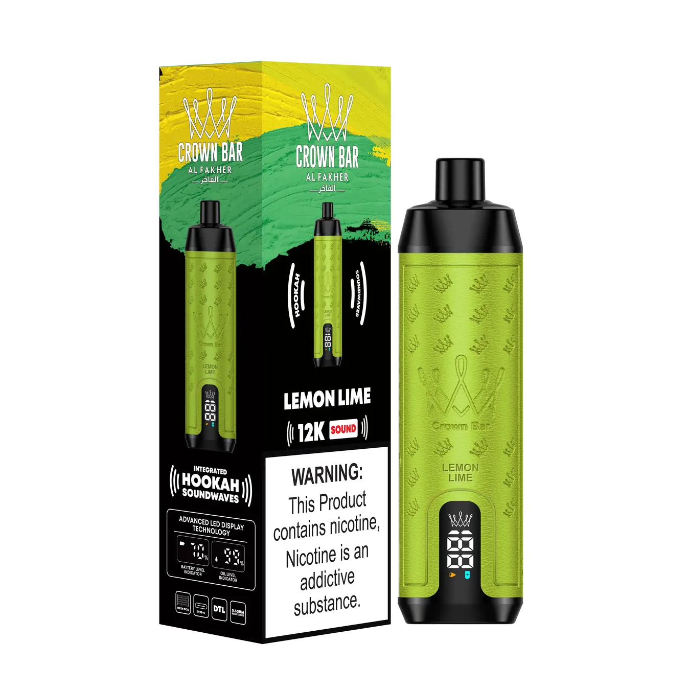 Al Fakher Crown Bar 12000 Puffs Disposable