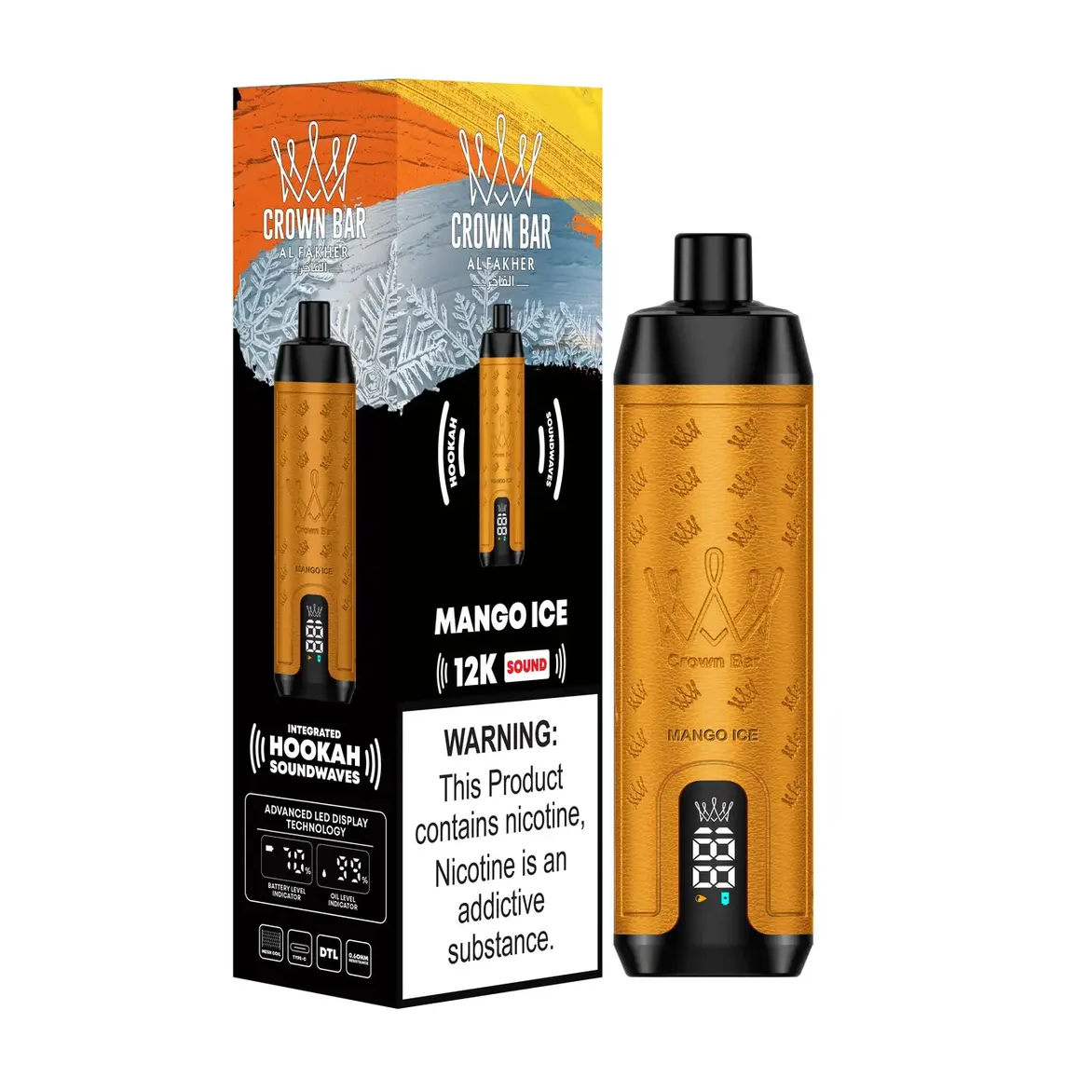 Al Fakher Crown Bar 12000 Puffs Disposable