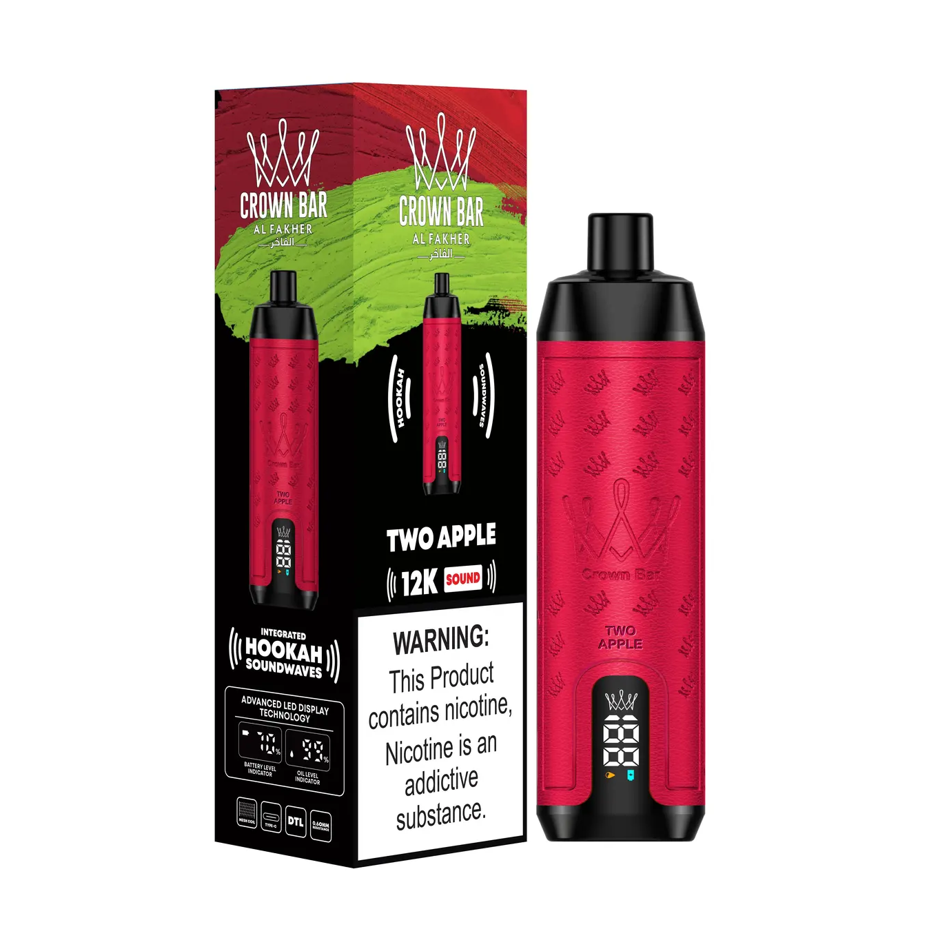 Al Fakher Crown Bar 12000 Puffs Disposable