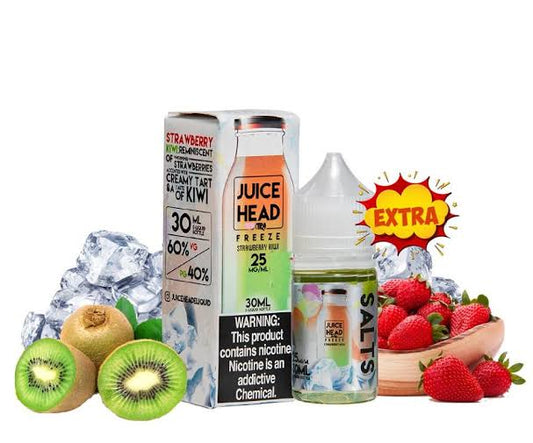 Strawberry Kiwi Extra Freeze Nic Salt by Juice Head  30ml Ejuice